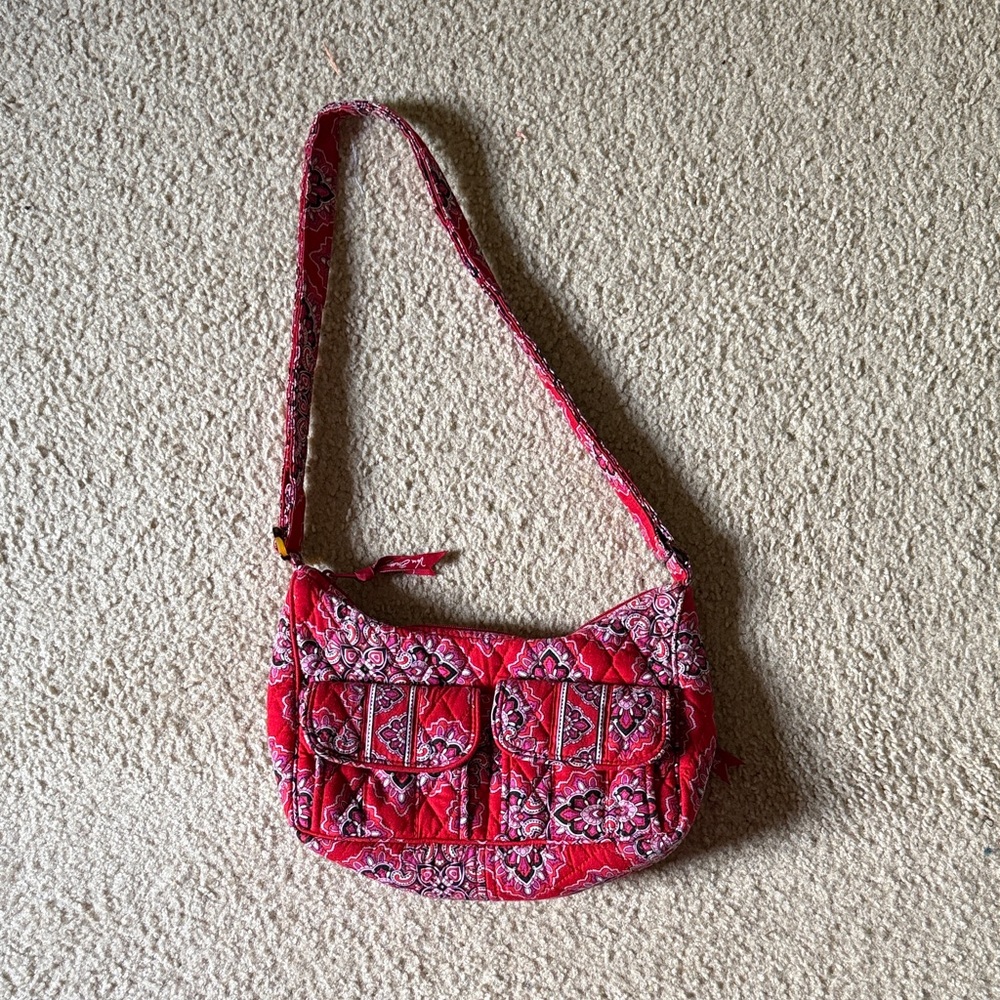 Vera Bradley Stylish Red Patterned Women's Bag